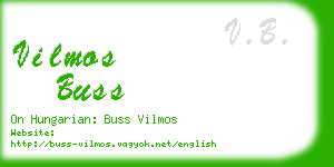 vilmos buss business card